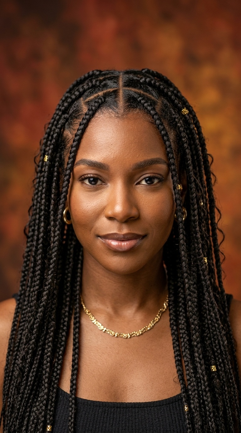 Geometric Triangle Box Braids
