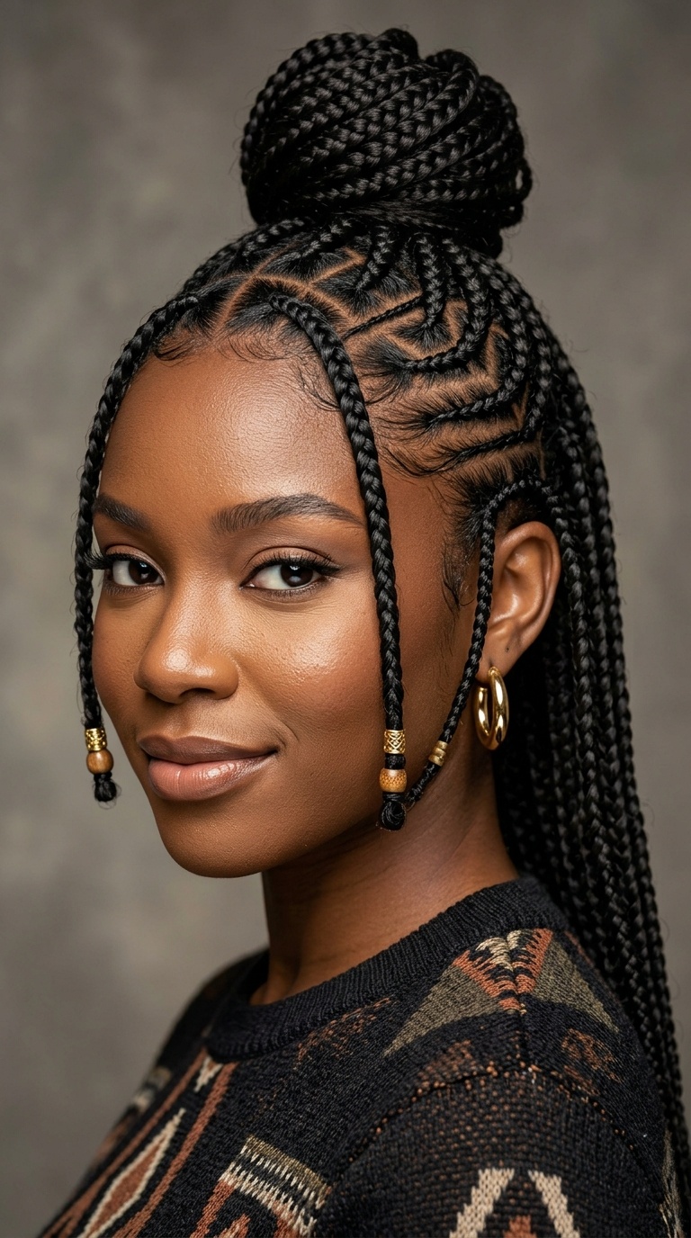 Geometric Tribal Braids