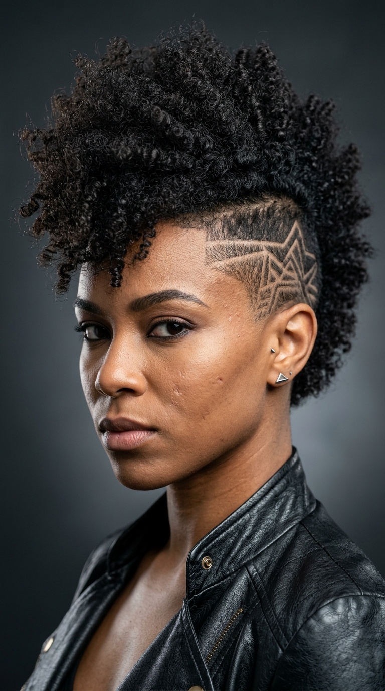 Geometric Undercut Mohawk