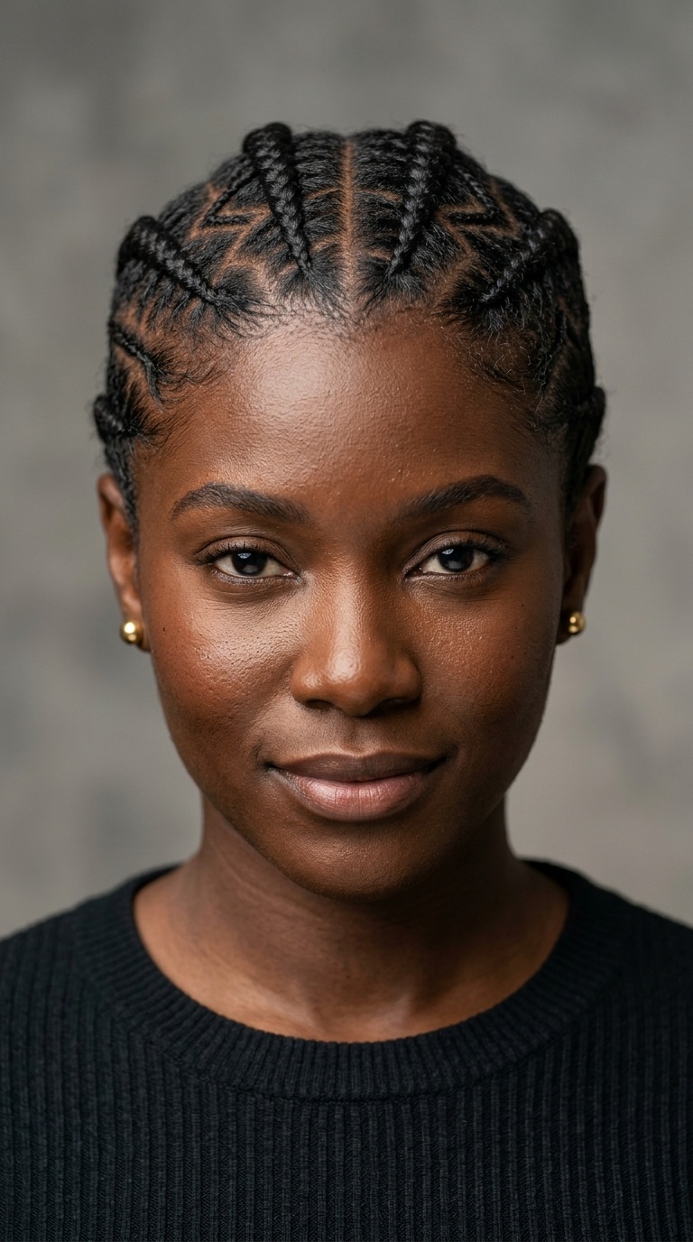 Geometric Zig-Zag Cornrows