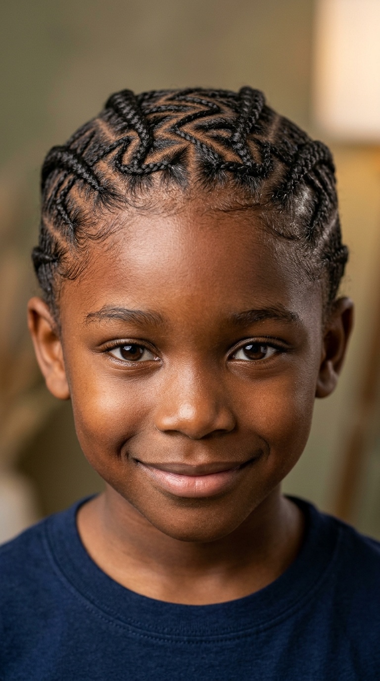 Geometric Zig-Zag Cornrows