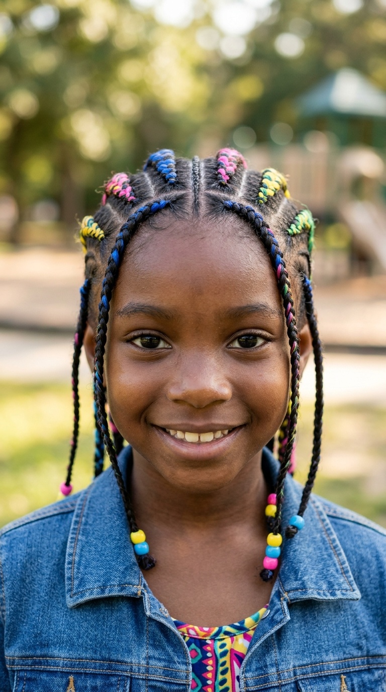Ghana Braids with Colored Extensions