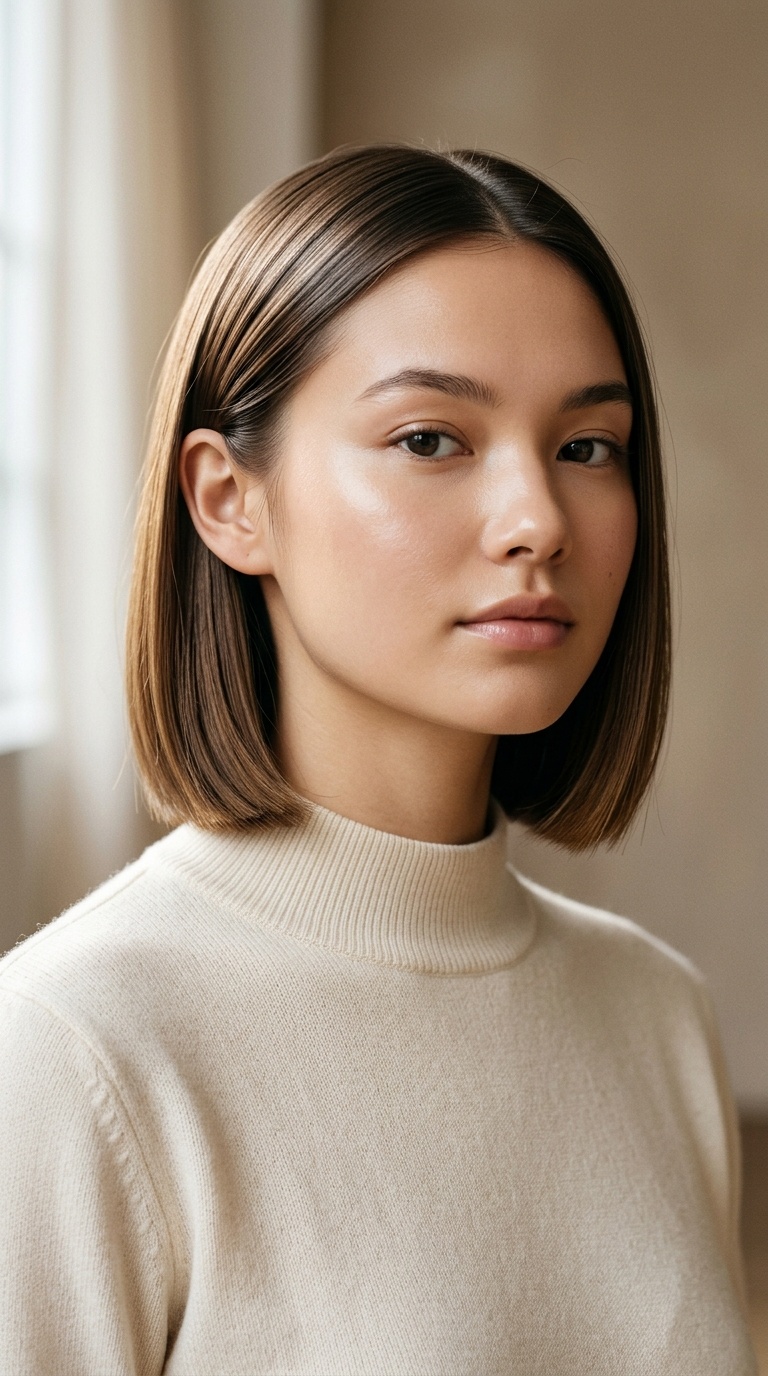 Glass Hair Bob with Tucked Ears