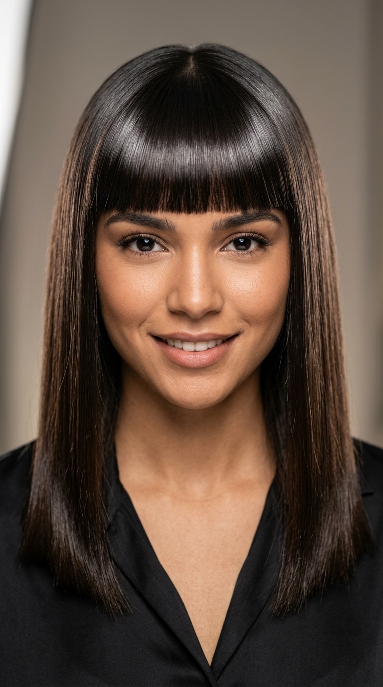 Glass Hair with Blunt Bangs