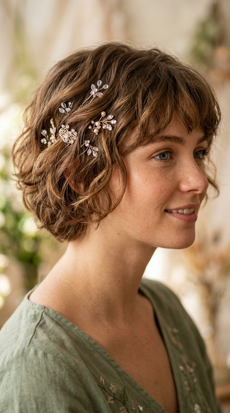 Glinting Dewdrop Hair Pins