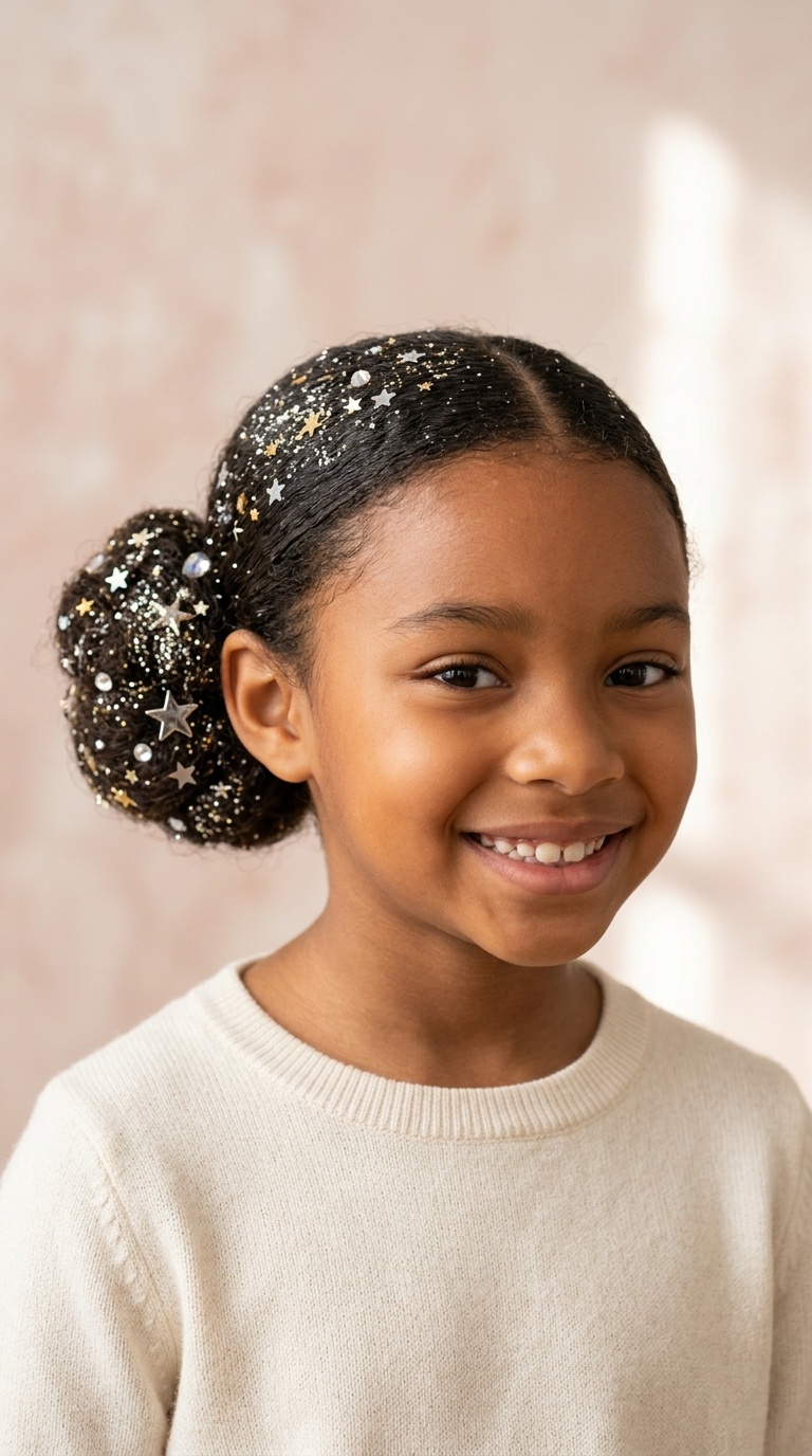 Glitter Constellation Bun