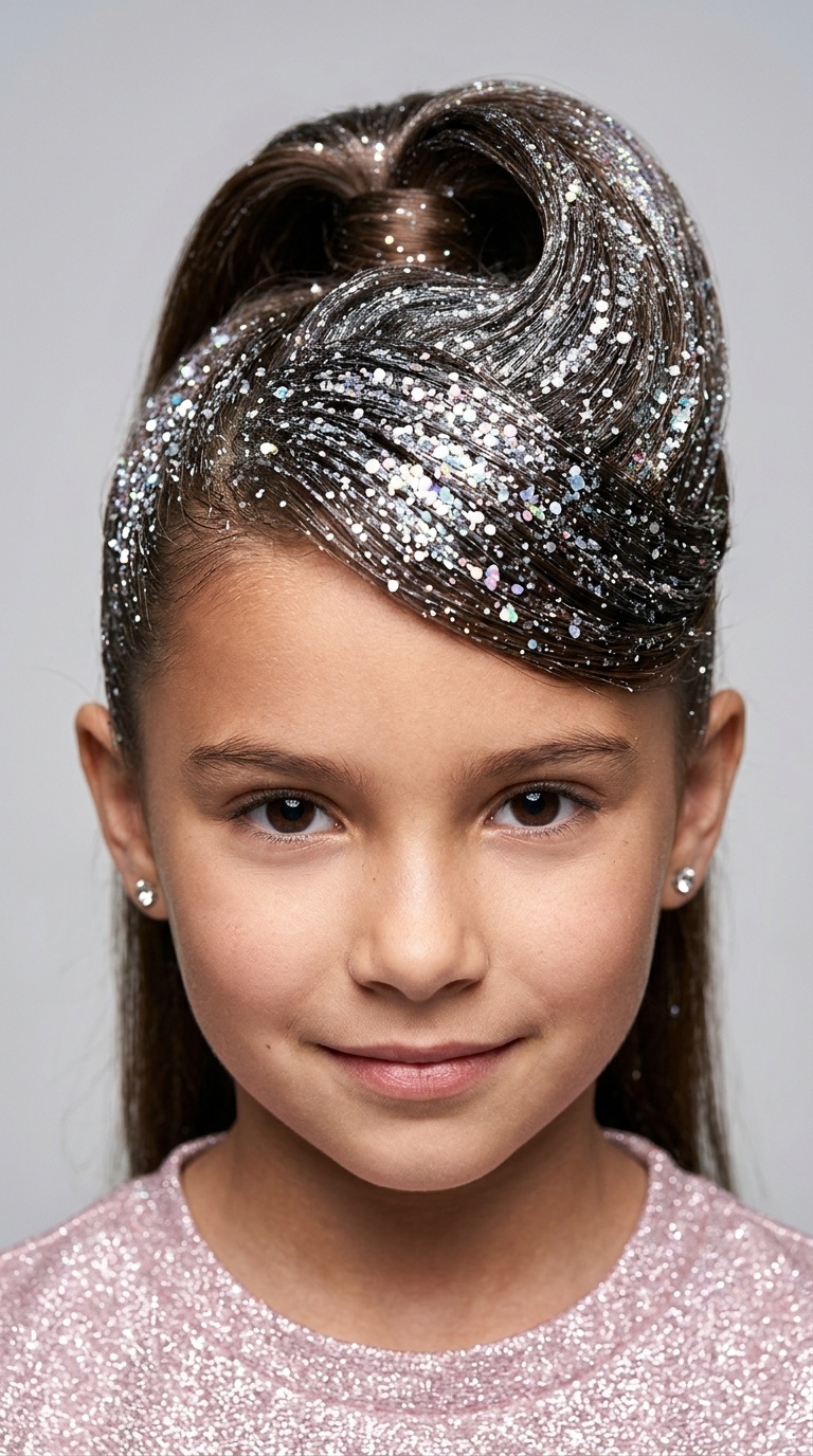 Glitter-Encrusted High Swoop