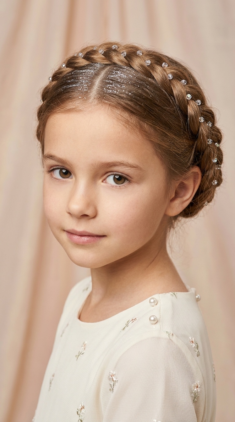 Glitter-Parted Halo Braid