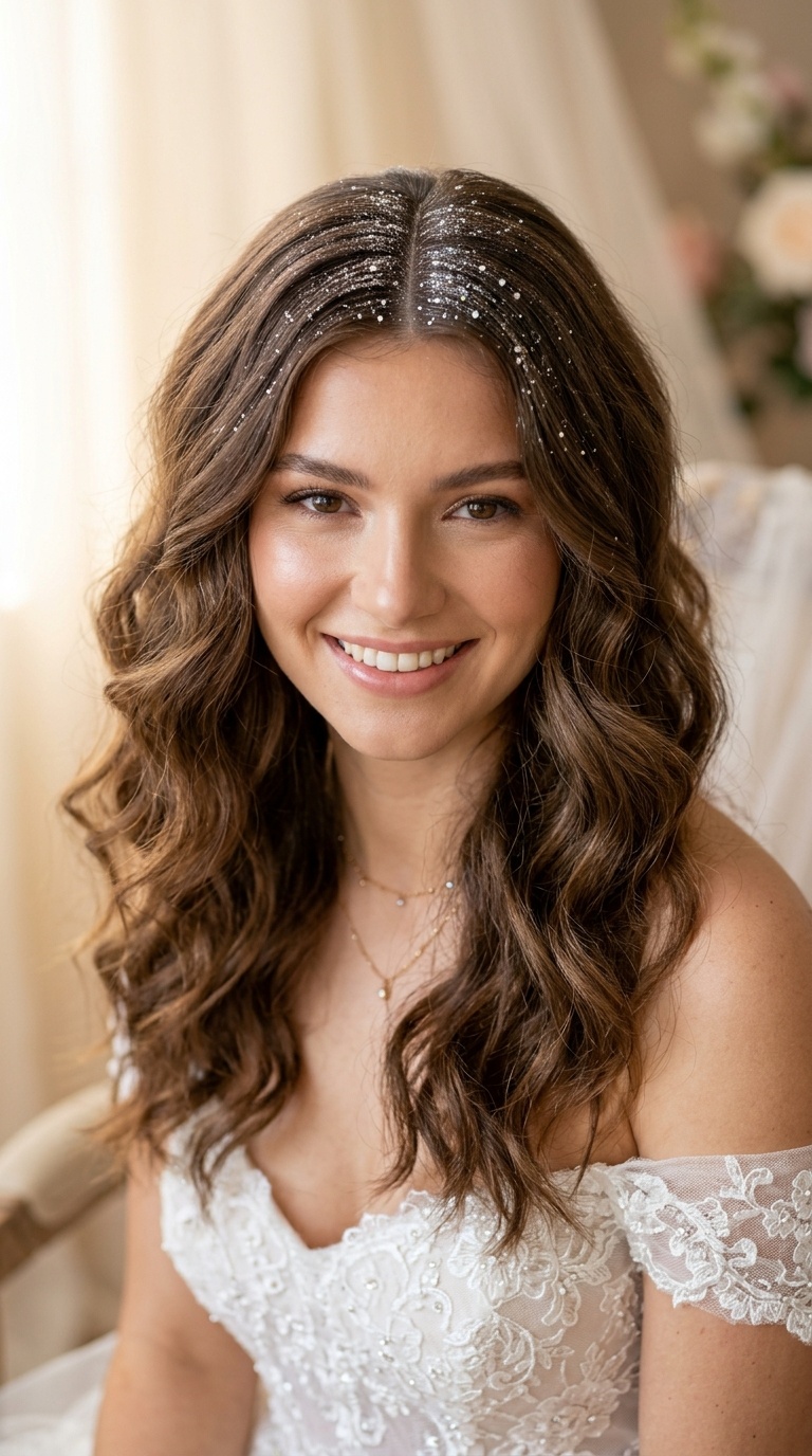 Glitter-Parted Loose Waves
