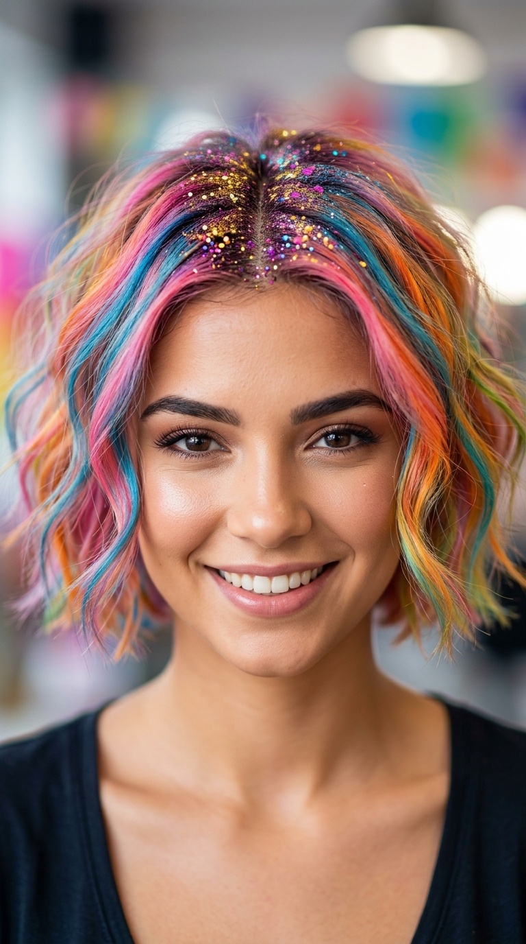Glitter Root Parting