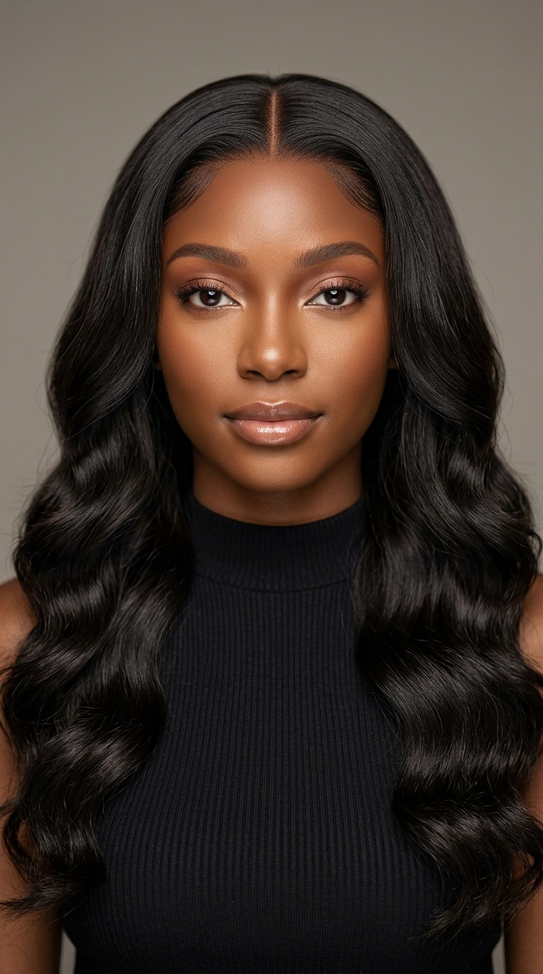 Glueless HD Lace Middle Part