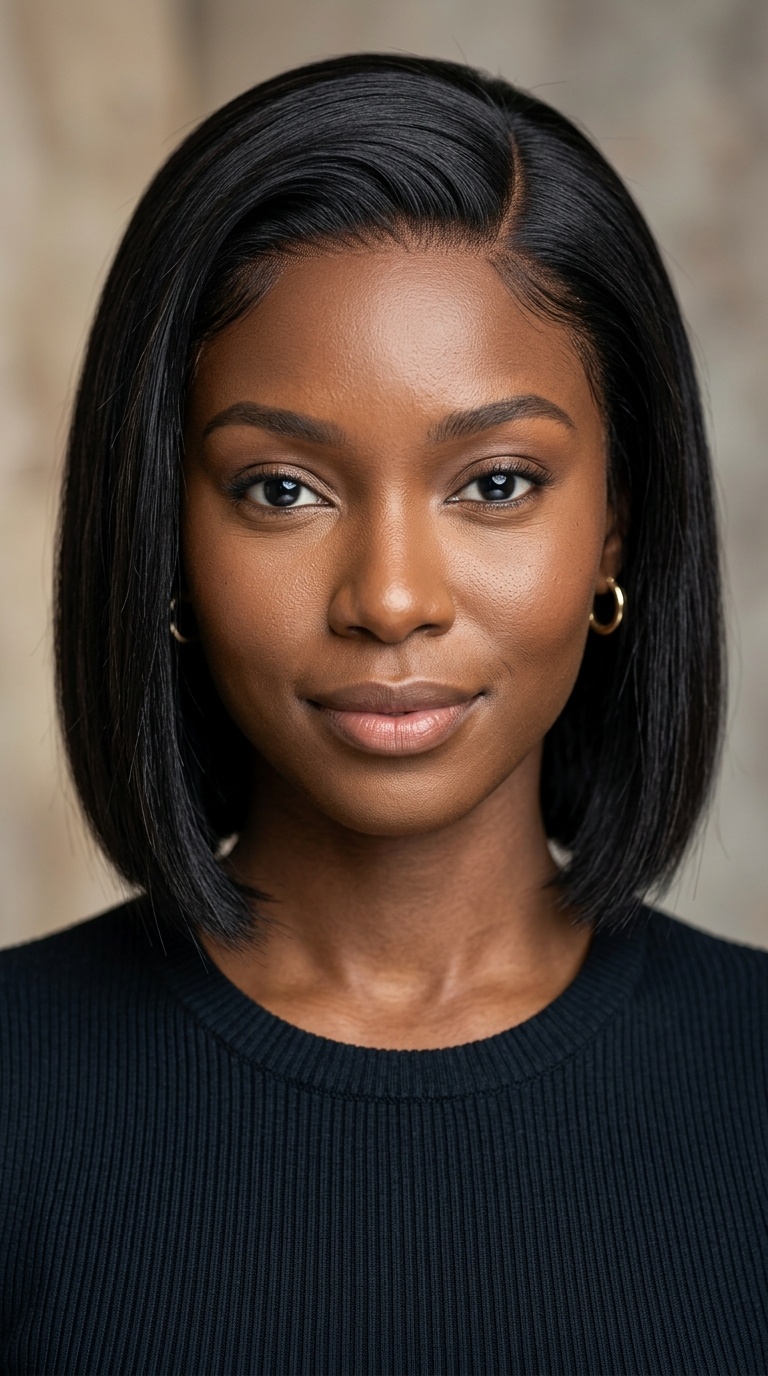 Glueless Lace Front Sleek Bob