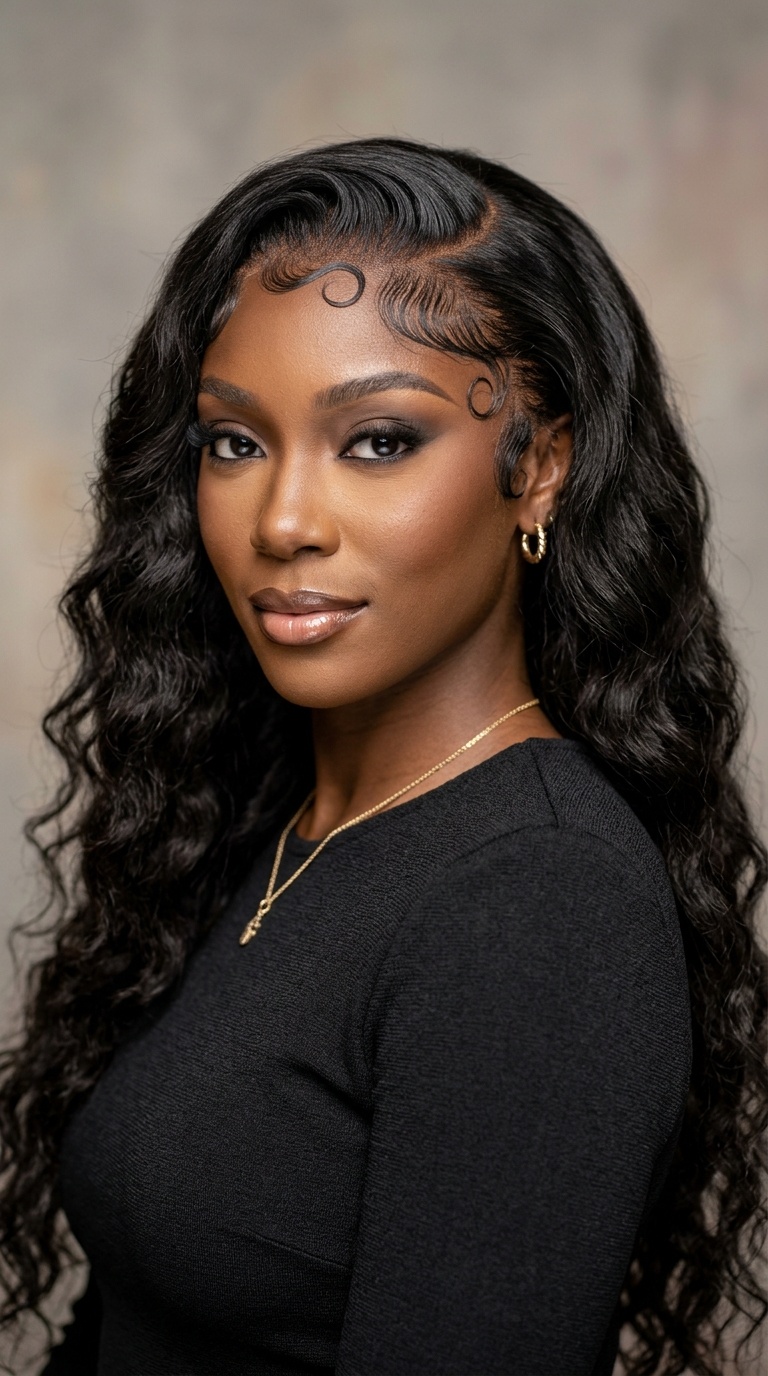 Glueless Lace Front with Abstract Edges