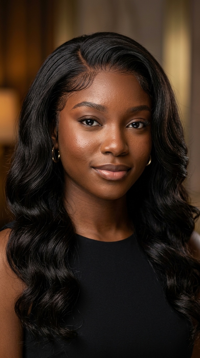 Glueless Lace Front with Soft Hollywood Waves
