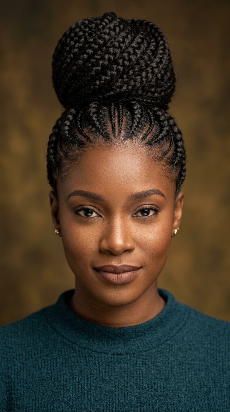 Goddess Braid Centered Bun
