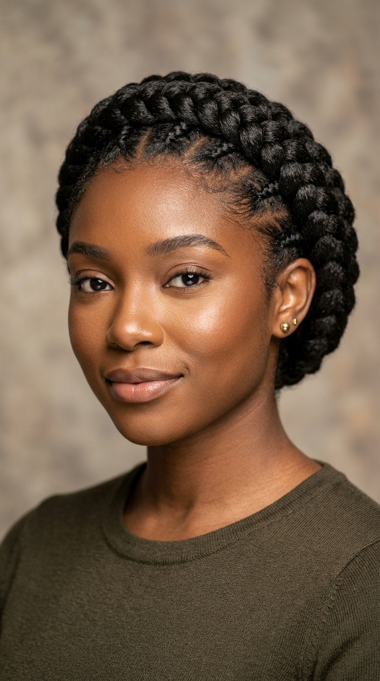 Goddess Braid Crown with Tucked Ends