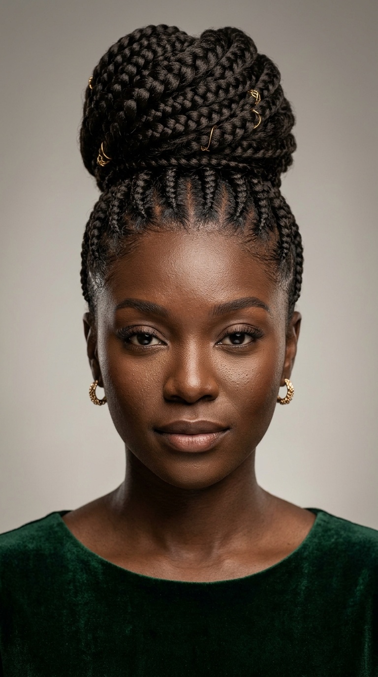 Goddess Braid High Bun