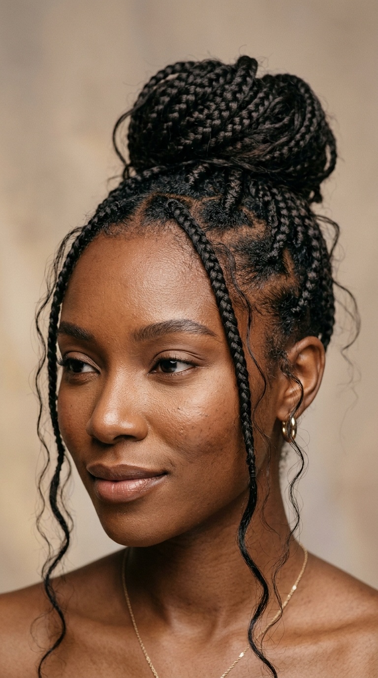 Goddess Braids Updo