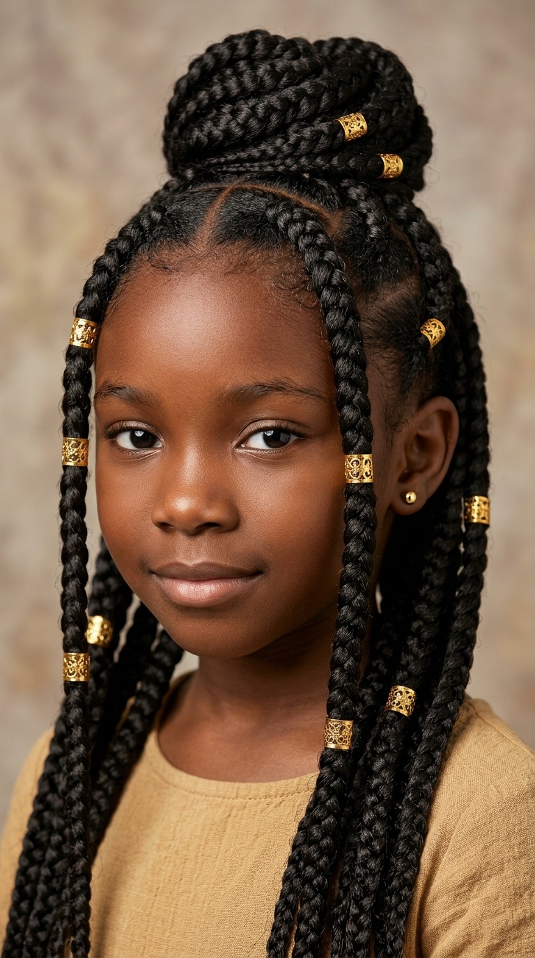 Goddess Braids with Golden Cuffs