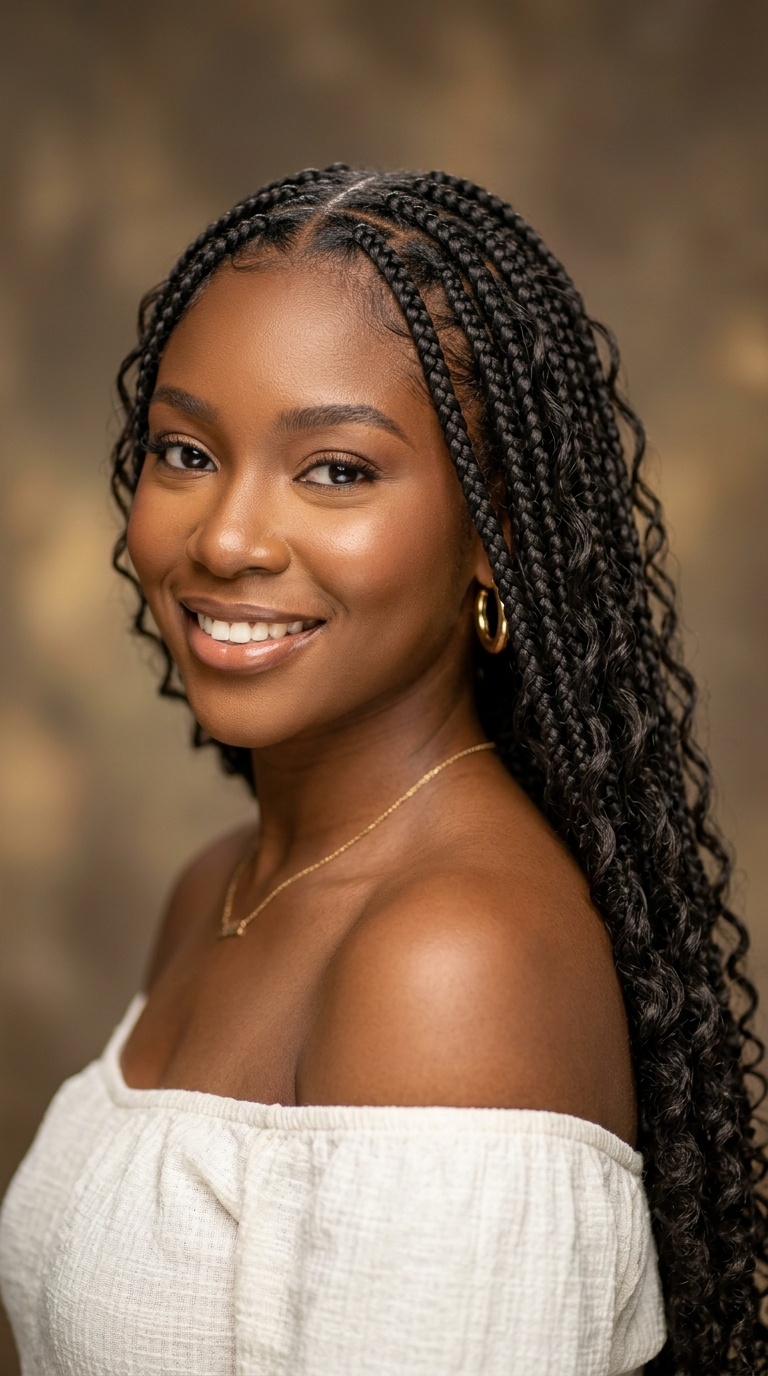 Goddess Knotless Braids
