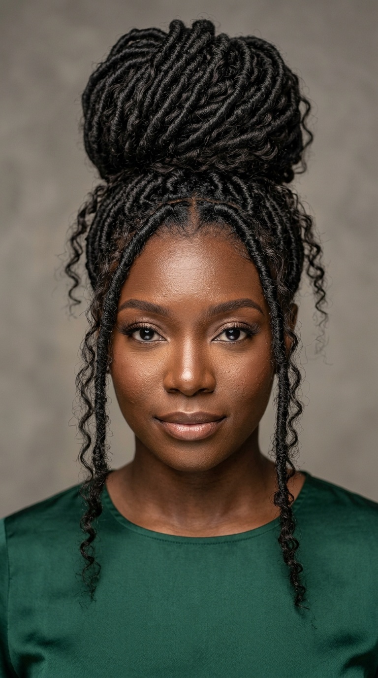 Goddess Locs High Bun