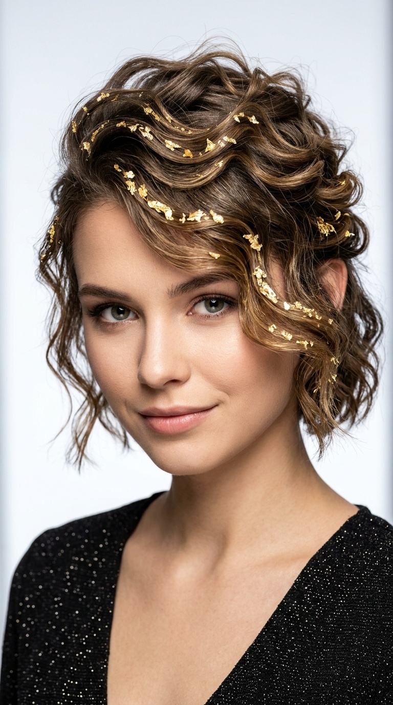 Gold Leaf Accented Waves