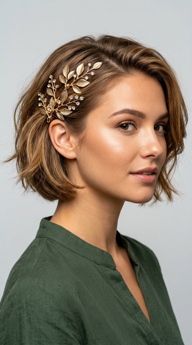 Gold Leaf Branch Clips