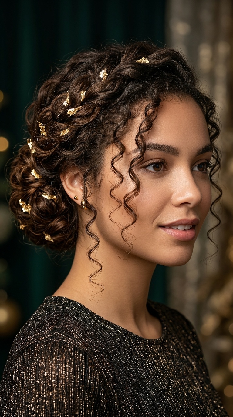 Gold Leaf Tucked Chignon