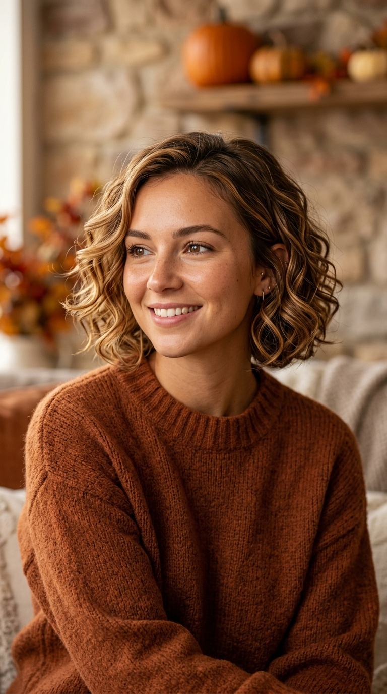 Golden Hour Balayage Curls