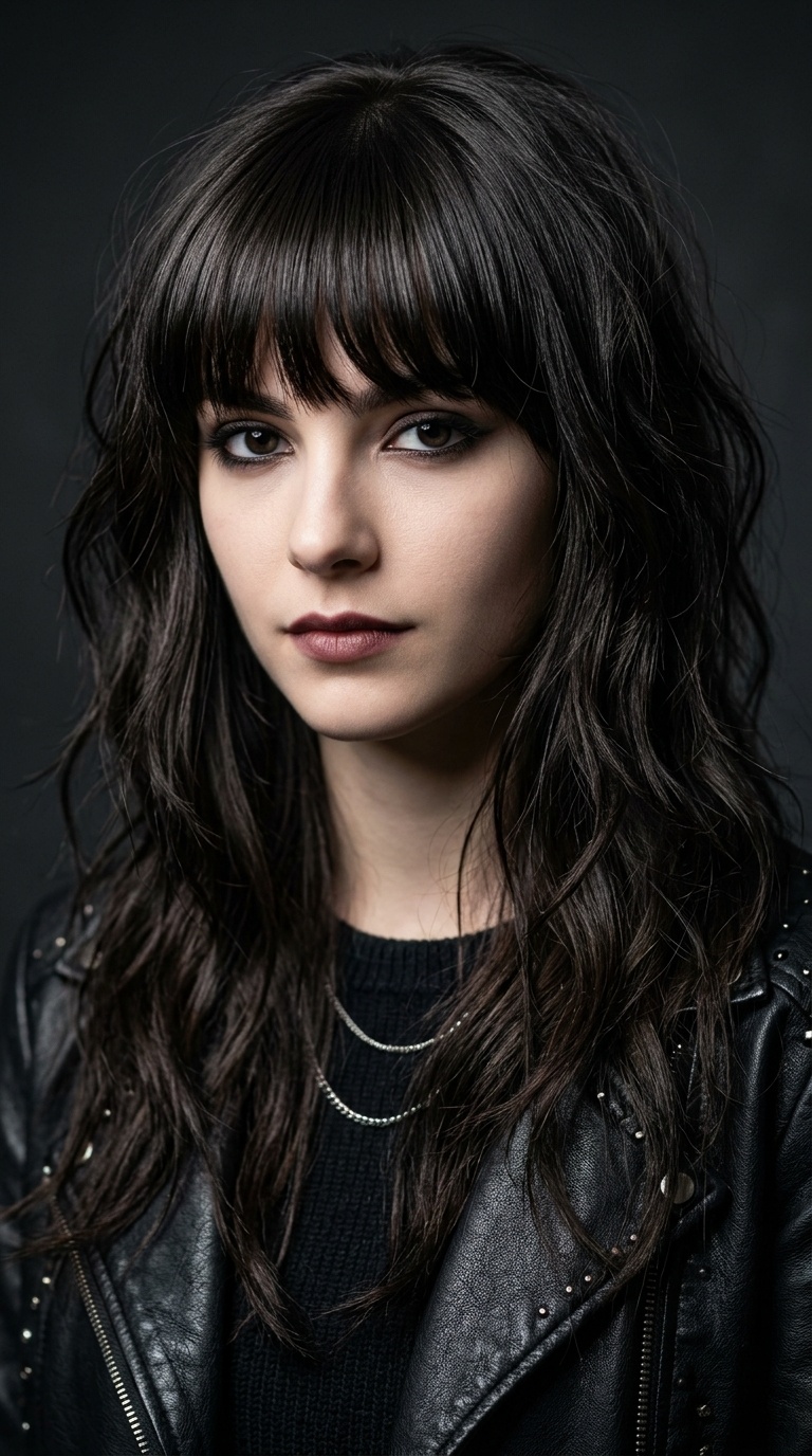 Gothic V-Cut with Heavy Fringe