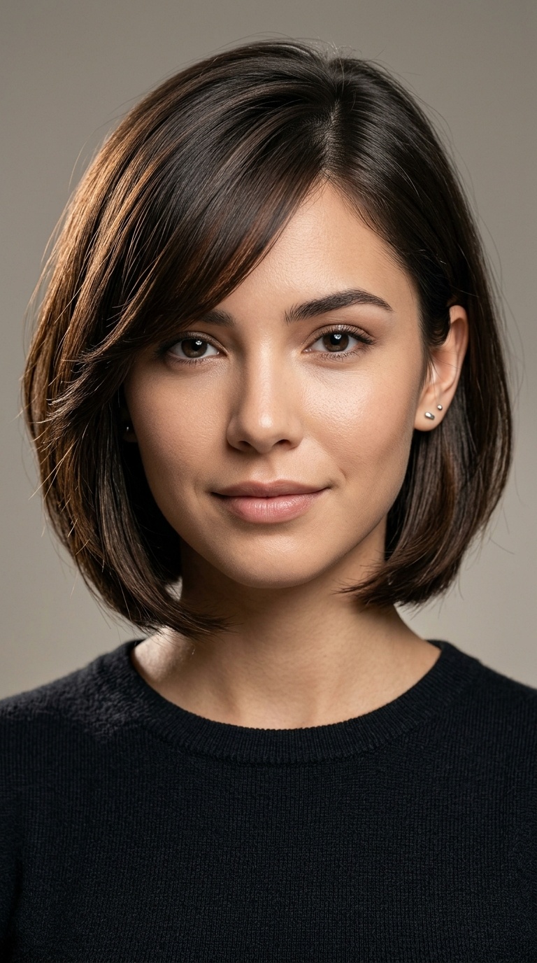 Graduated Bob with Deep Side Part