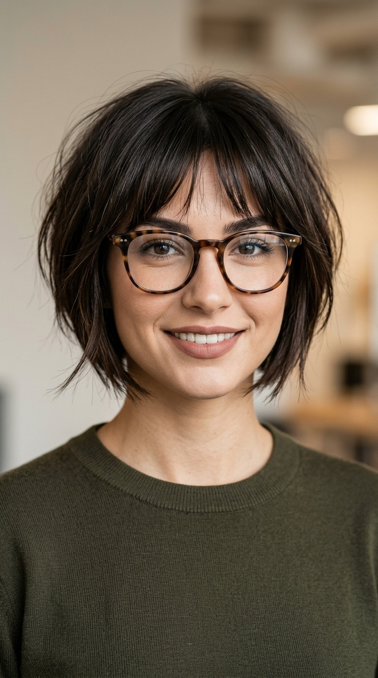 Graduated Bob with Wispy Face-Framing