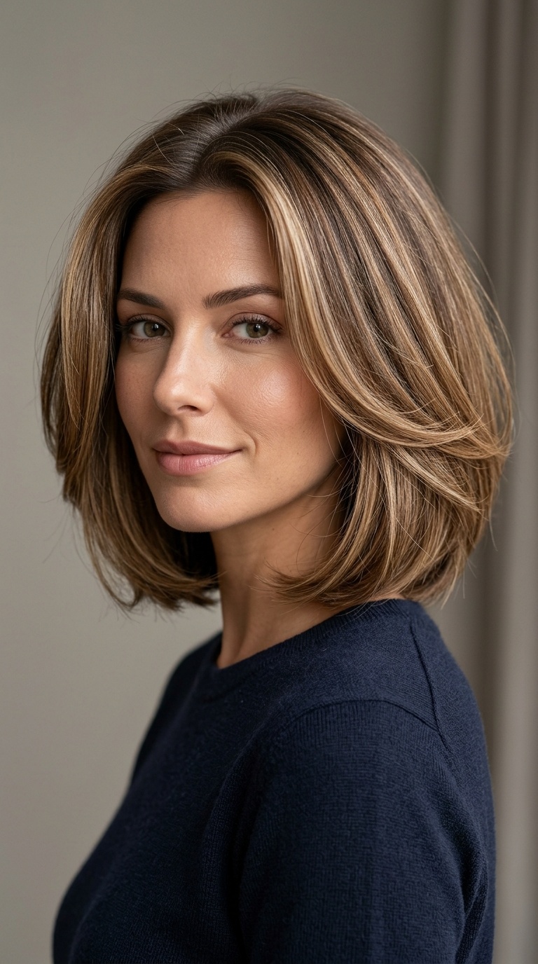Graduation Bob with Highlights