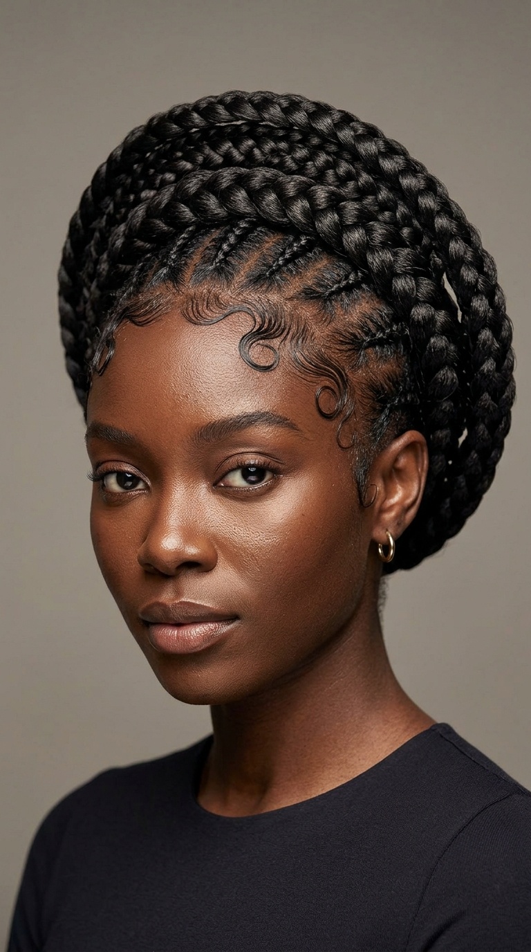 Gravity-Defying Halo Braid with Molded Baby Hairs