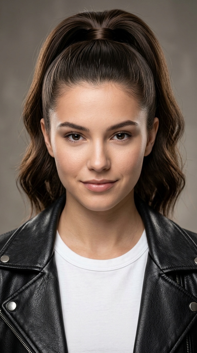 Grease-Inspired High Ponytail