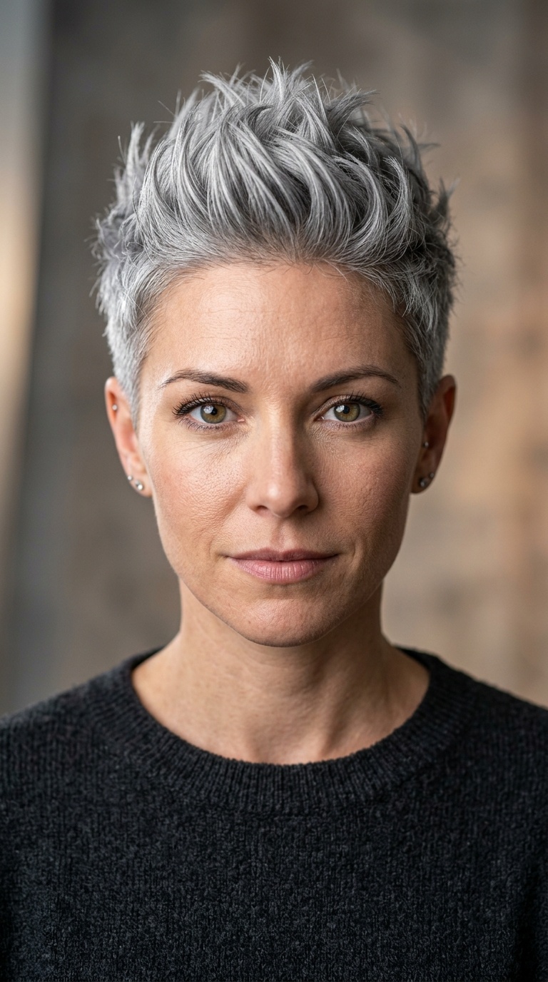 Grey Glamour Spiked Taper