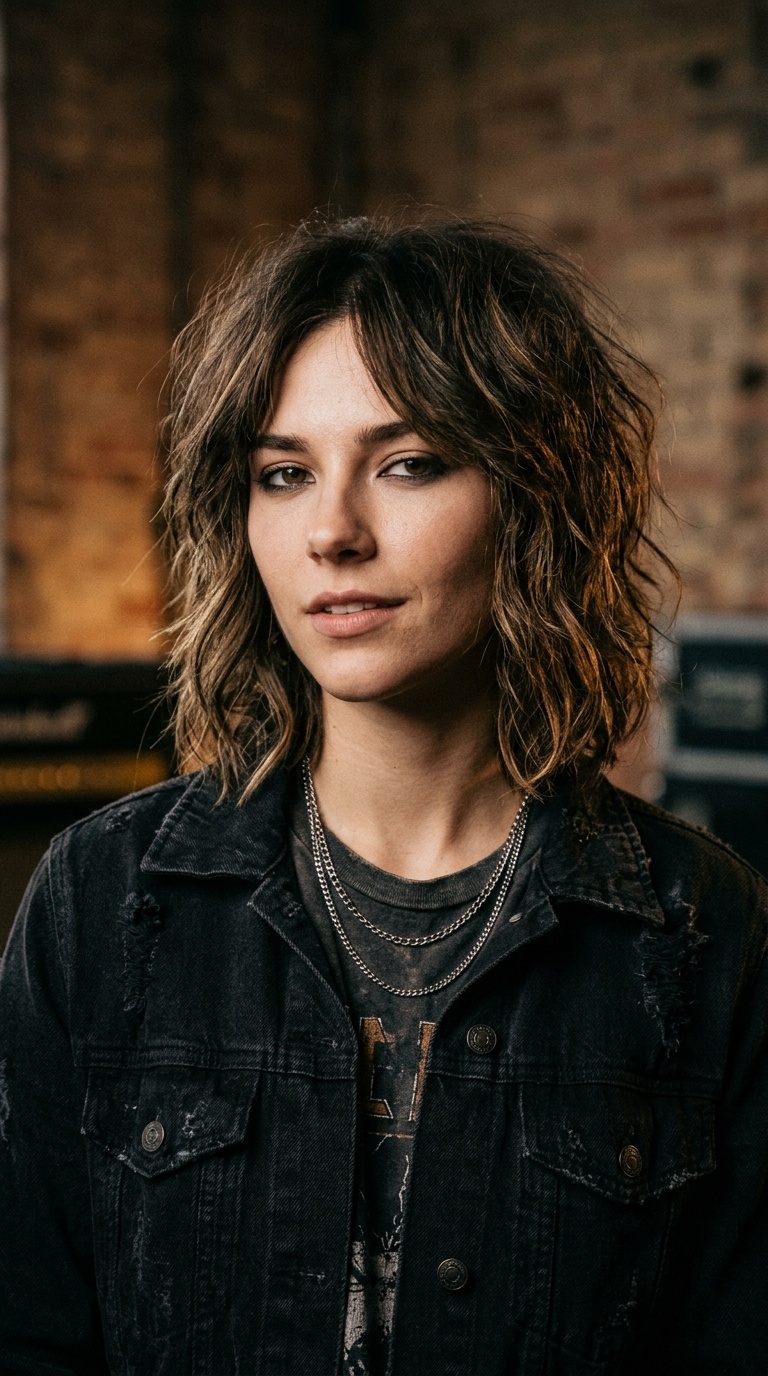 Grit-Infused Shaggy Bob