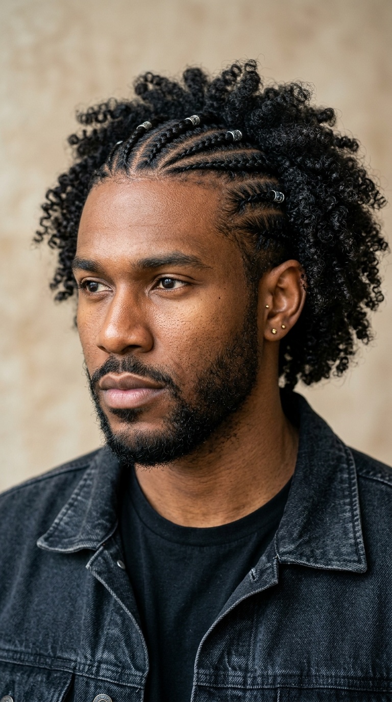 Half-Head Rows with Natural Curls
