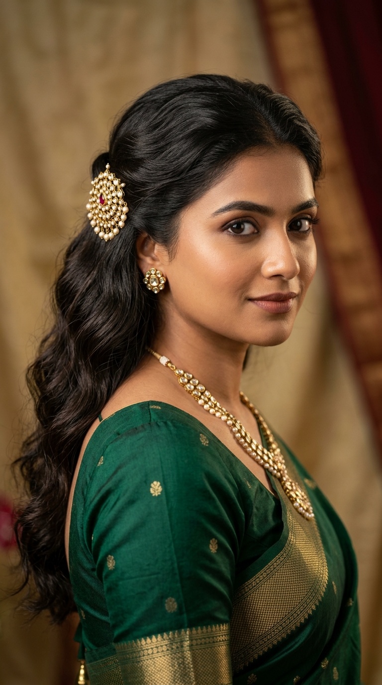 Half-Pinned Waves with a Kundan Brooch