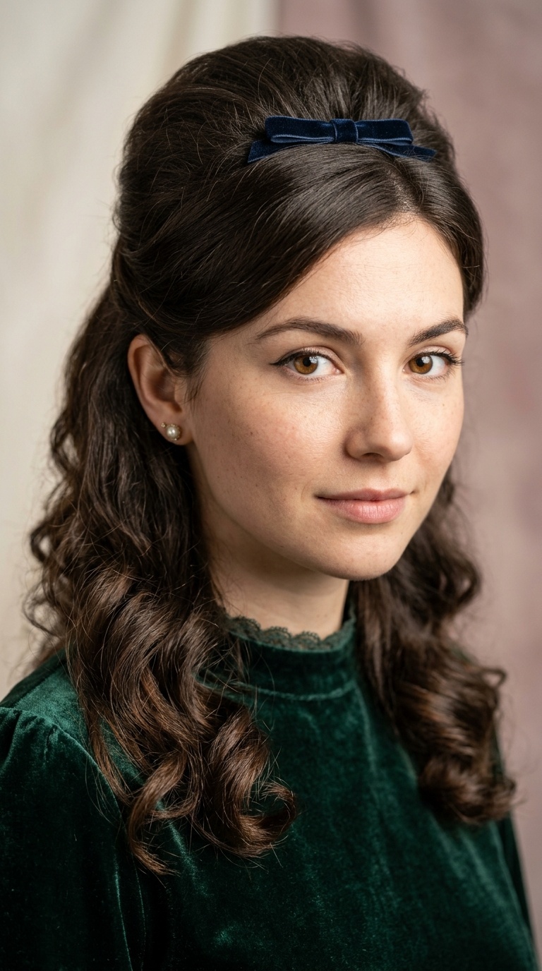 Half-Up Bouffant with a Discrete Bow