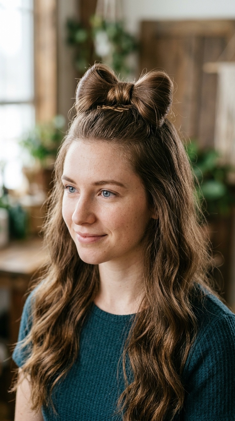 Half-Up Bow Made of Hair