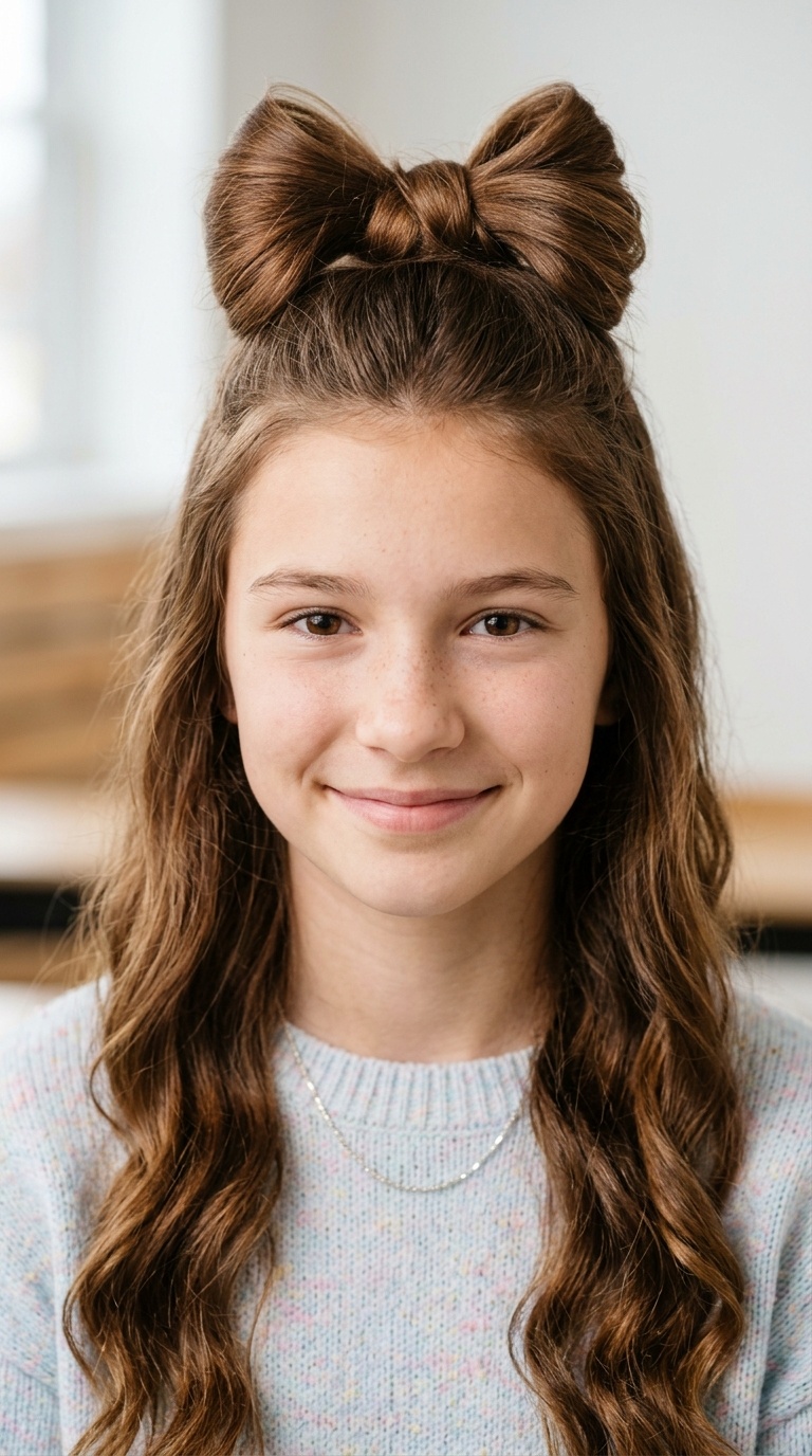 Half-Up Bow Style
