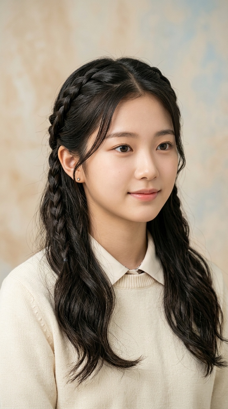 Half-Up Braided Accents