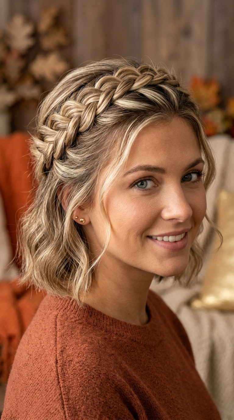 Half-Up Braided Crown