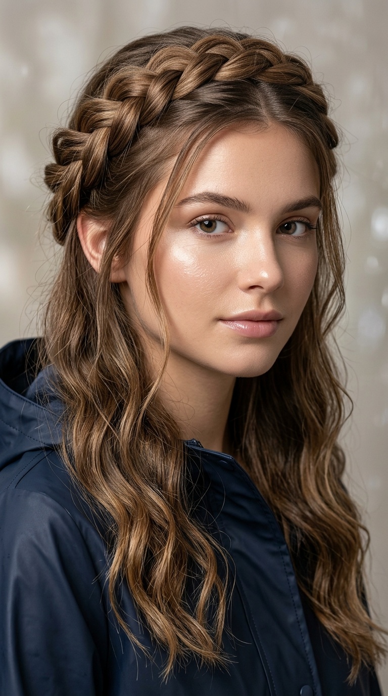 Half-Up Braided Crown