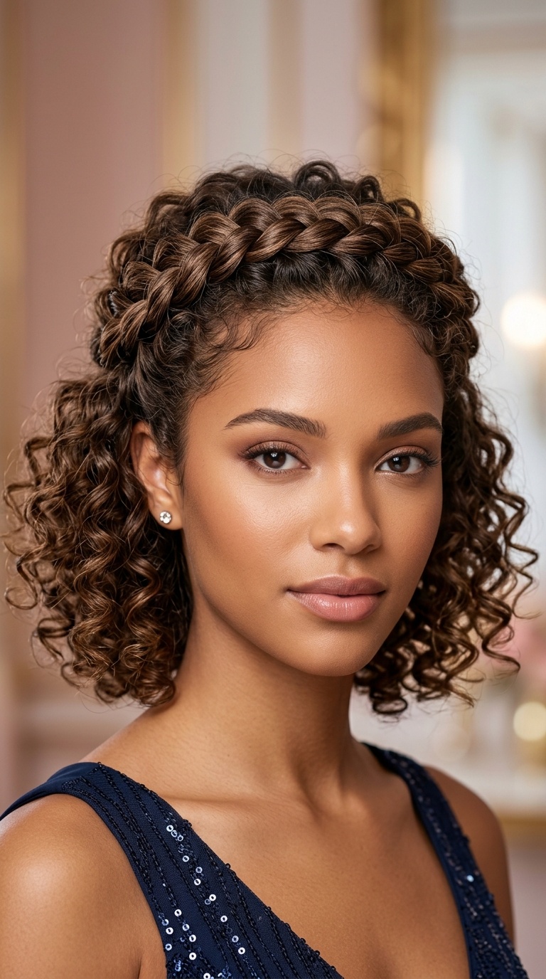 Half-Up Braided Crown