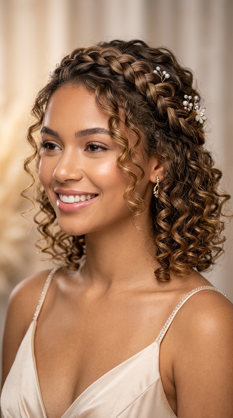 Half-Up Braided Crown