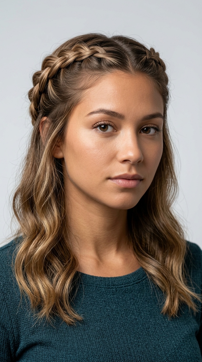 Half-Up Braided Crown