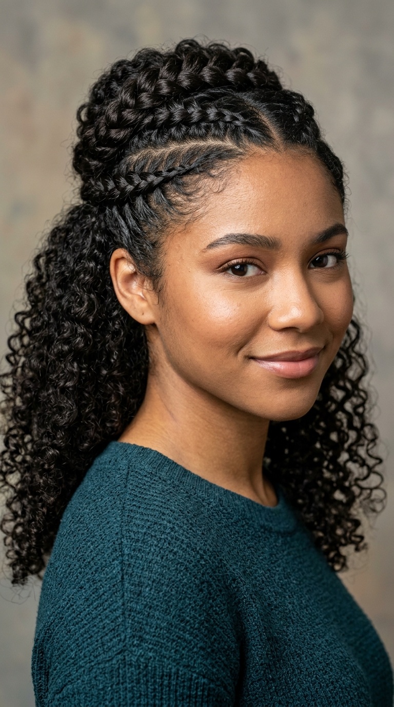 Half-Up Braided Tucks