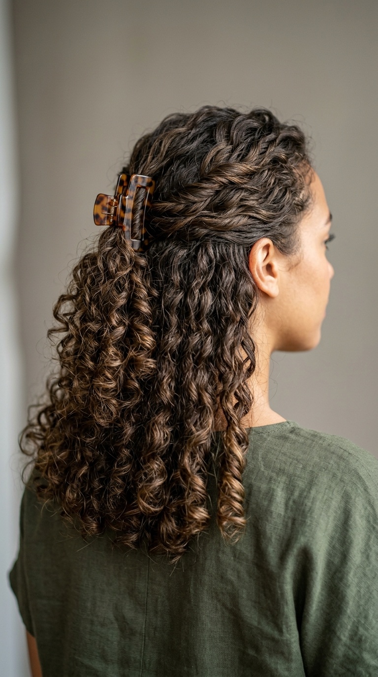 Half-Up Claw Clip Twist